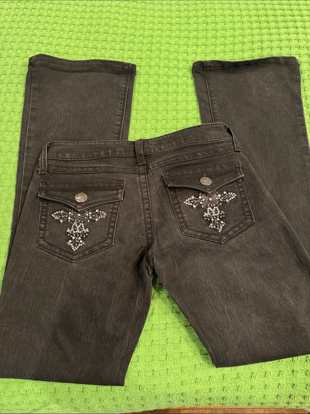 Wrangler Black Bootcut Jeans sz00 inseam30